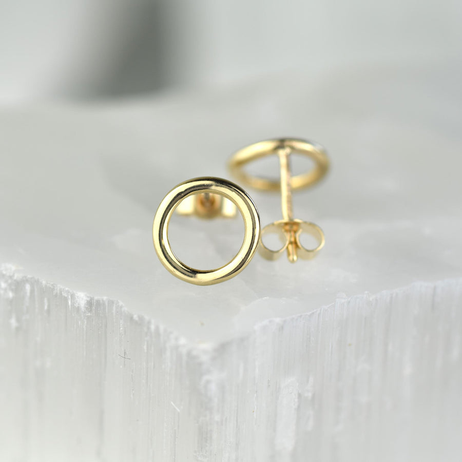 Simple Gold Circle Studs