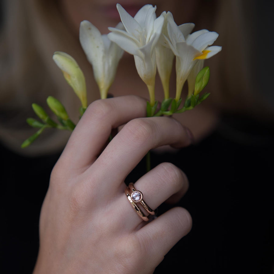 Simple Matt 3mm Gold Wedding Ring