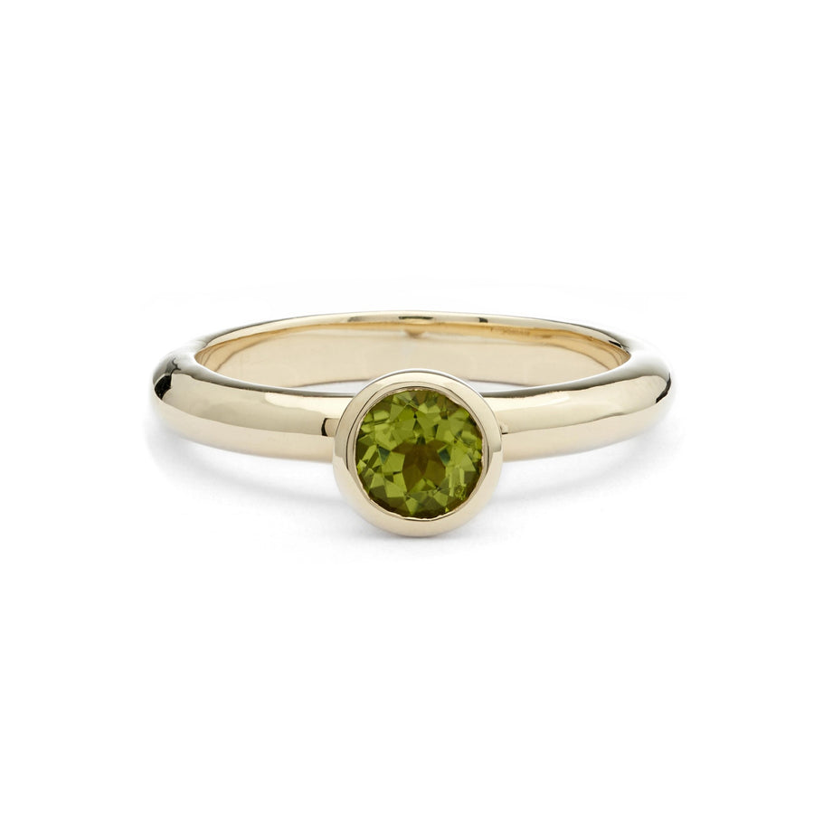 Peridot Gold Solitaire Ring