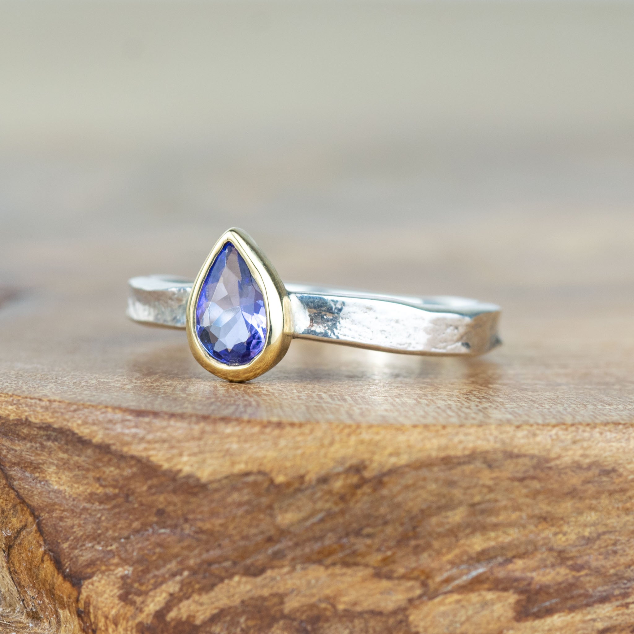 Jewellery Tanzanite Bezel Ring Alice Tanzanite Teardrop Storybook