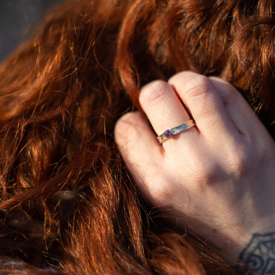 Heidi - 3.5mm Amethyst Storybook Ring