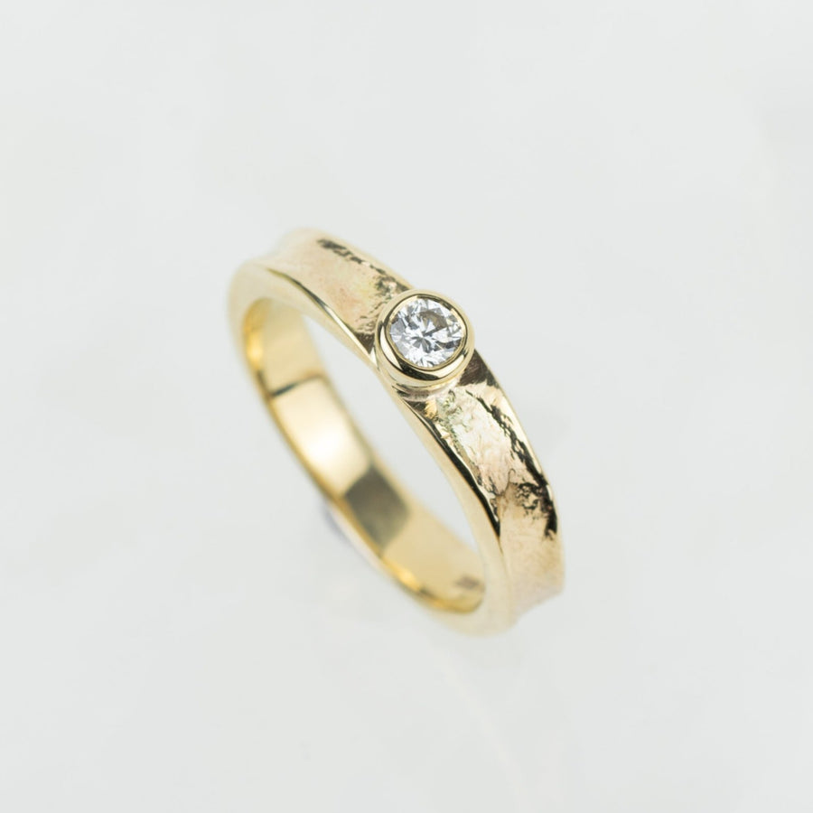 Heidi - 3.5mm Diamond Gold Storybook Ring