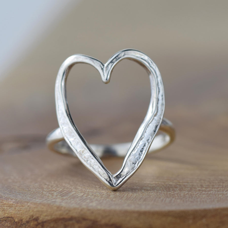 Large Open Heart Ring – Alison Moore Designs