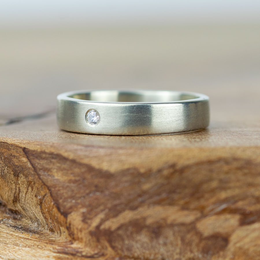 Simple Band Ring Male Elegant Stacking Rings Female Inlaid - Temu