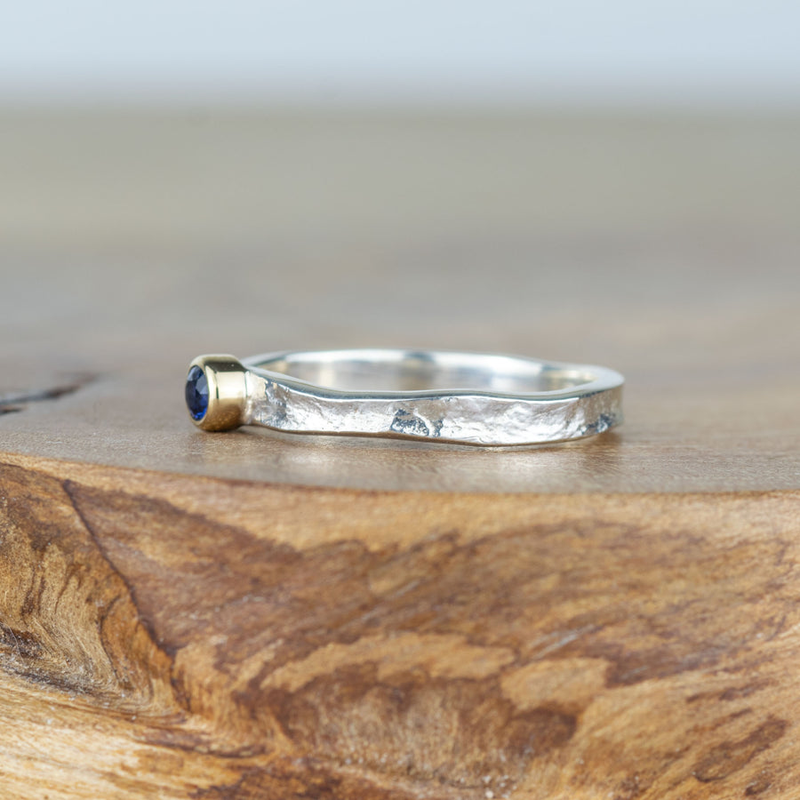 SAPPHIRE AND DIAMOND PAVÉ SET BIRTHSTONE RING | Necker's Jewelers