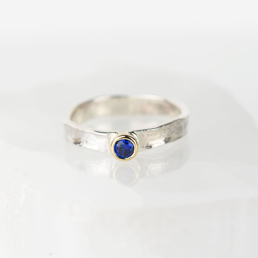 Heidi - 3.5mm Blue Sapphire Storybook Ring