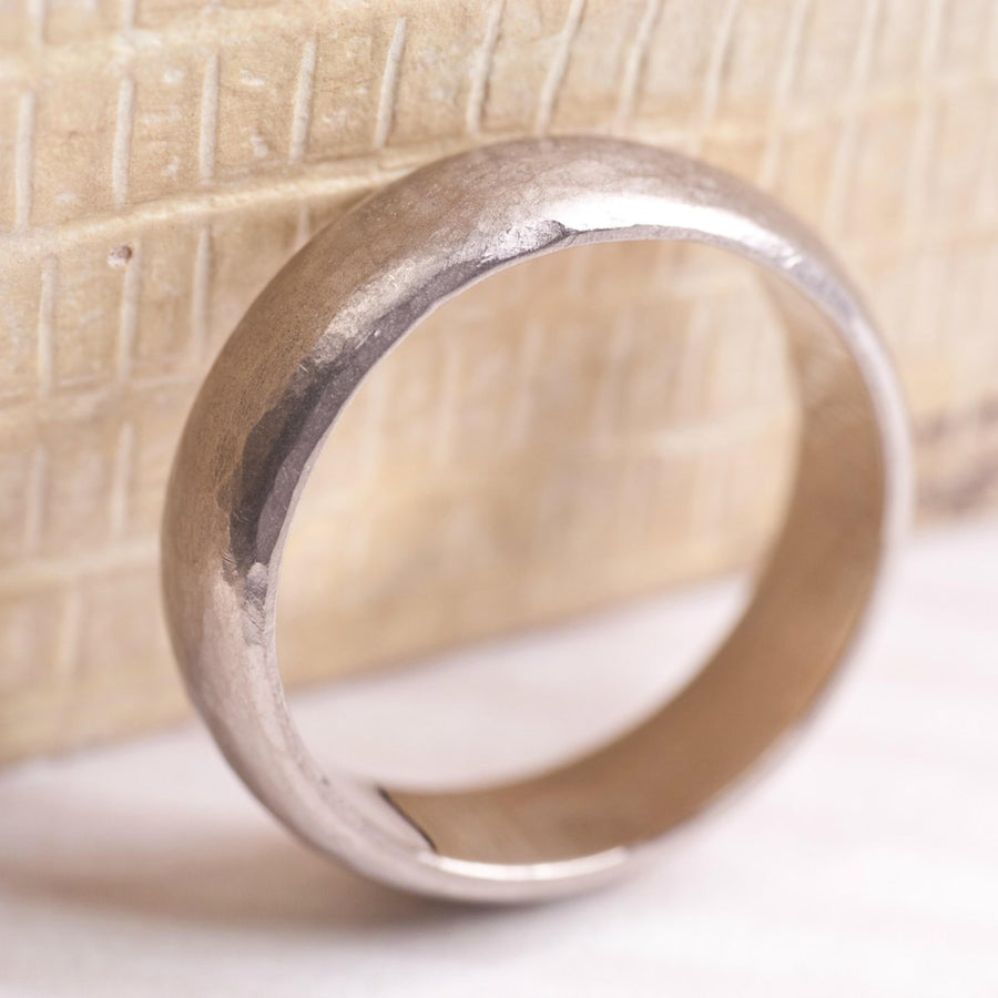 Simple Organic Gold Wedding Ring