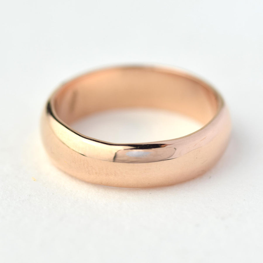 Simple Polished 6mm Gold Wedding Ring