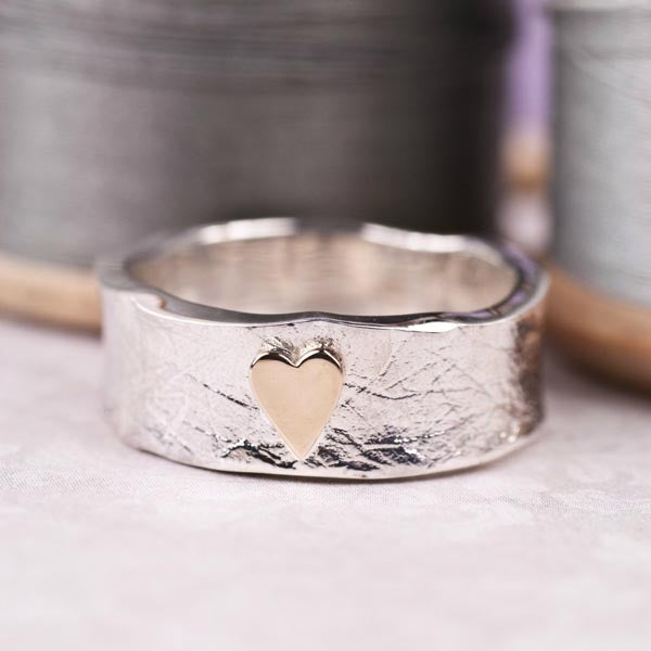 Fairytale Silver and Gold Heart Ring
