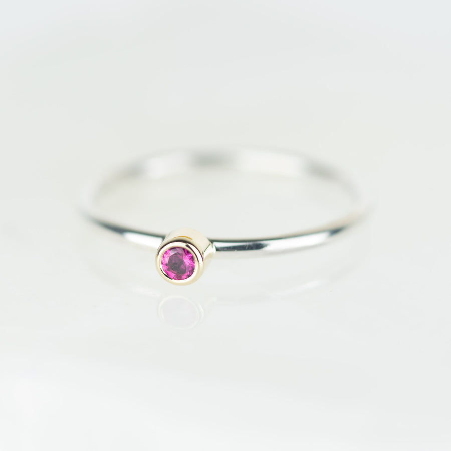 Andromeda - 3mm Pink Tourmaline Ring