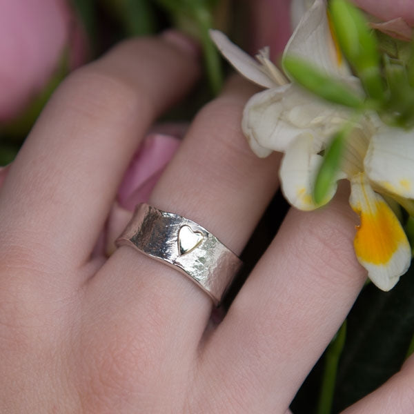 Fairytale Silver and Gold Heart Ring